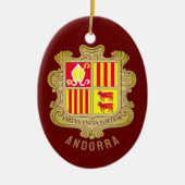 Andorra wapenschild keramisch ornament (Voorkant)