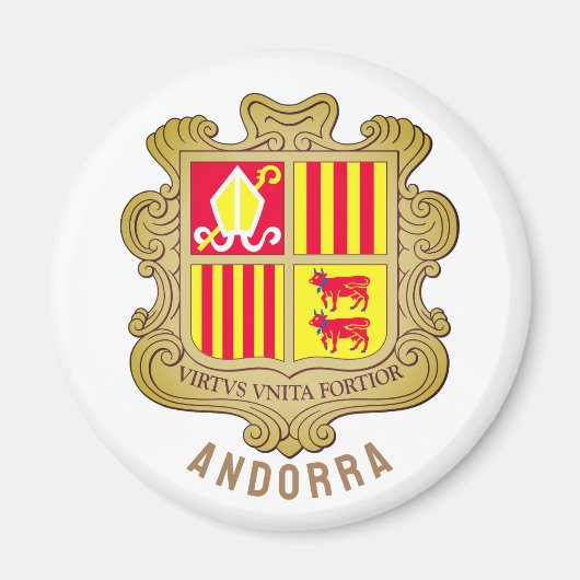 Andorra wapenschild magneet (Voorkant)