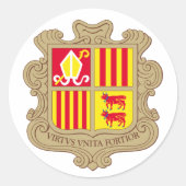 Andorra wapenstilstand Sticker (Voorkant)