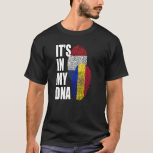 Andorraans en Nederlands Meng DNA Vlag Erfgoed T-shirt