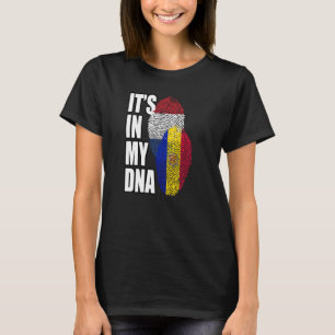 Andorraanse en Nederlandse Mix DNA Vlag Erfgoed T-shirt