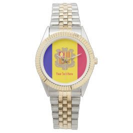 Andorraanse nationale vlag horloge
