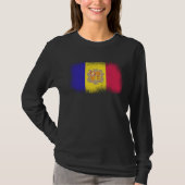 Andorran Flag Andorra  1 T-shirt (Voorkant)