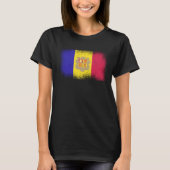Andorran Flag Andorra 1 T-shirt (Voorkant)