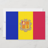 Andorran Flag, Flag of Andorra Wedding Kaart (Achterkant)
