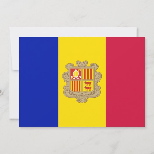Andorran Flag, Flag of Andorra Wedding Kaart (Achterkant)