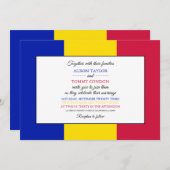 Andorran Flag, Flag of Andorra Wedding Kaart (Voorkant / Achterkant)