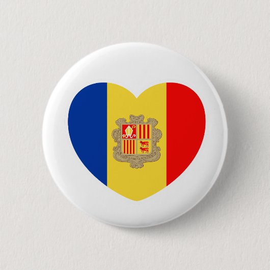 Andorran heart - For real Andorrans. Ronde Button 5,7 Cm (Voorkant)