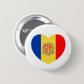Andorran heart - For real Andorrans. Ronde Button 5,7 Cm (Voorkant /achterkant)