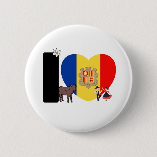 Andorran Pride - For real Andorrans. Ronde Button 5,7 Cm (Voorkant)