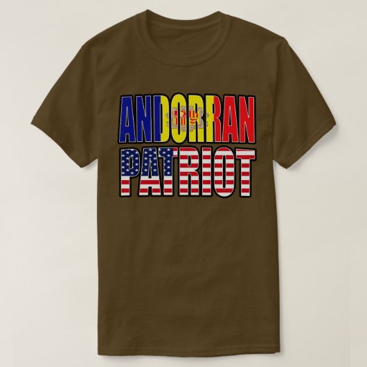 Andorrees pride van patriot uit Andorra T-shirt (Design voorkant)