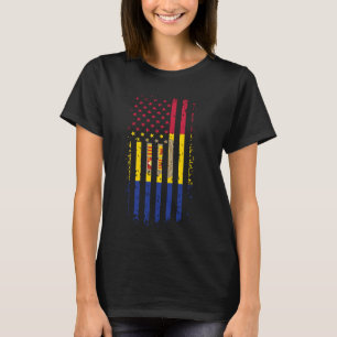 Andorrese Amerikaanse vlag Andorrese wortels Andor T-shirt