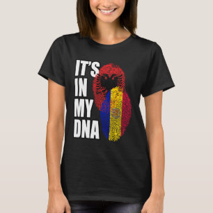 Andorrese en Albanese mix DNA vlag erfgoed T-shirt
