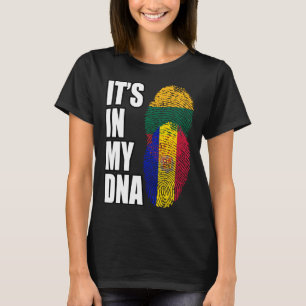 Andorrese en Litouwse mix DNA erfgoed vlag T-shirt