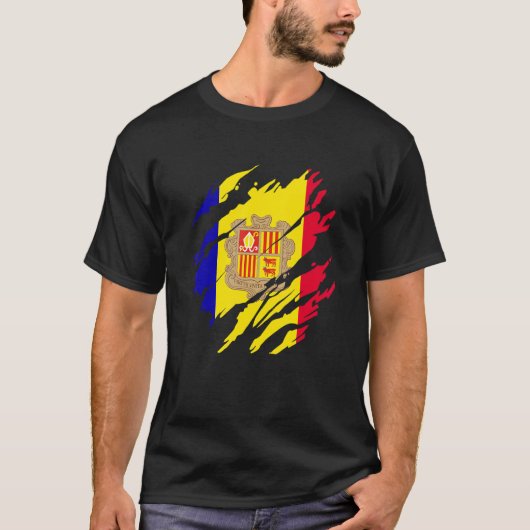 Andorrese vlag Andorra T-shirt (Voorkant)