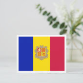 Andorrese vlag, vlag van Andorra Briefkaart (Staand voorkant)