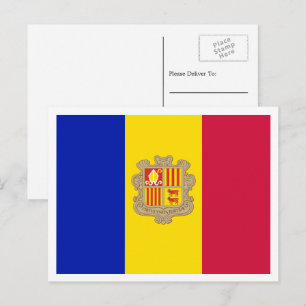 Andorrese vlag, vlag van Andorra Briefkaart