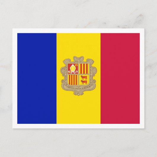 Andorrese vlag, vlag van Andorra Briefkaart (Voorkant)