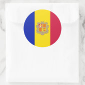 Andorrese vlag, vlag van Andorra Ronde Sticker (Tas)