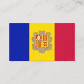Andorrese vlag, vlag van Andorra Visitekaartje (Voorkant)