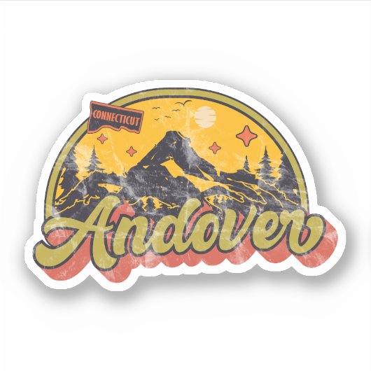 Andover, Connecticut Sticker (Voorkant)