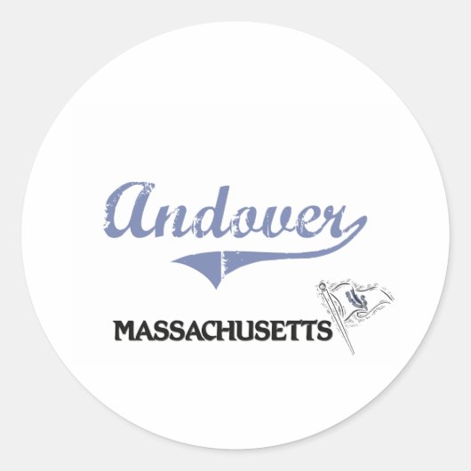 Andover Massachusetts City Classic Ronde Sticker (Voorkant)