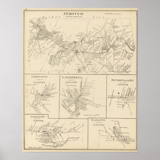 Andover, Merrimack Co. Poster (Voorkant)
