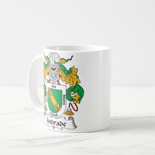 Andrade Family Crest Koffiemok (Voorkant links)
