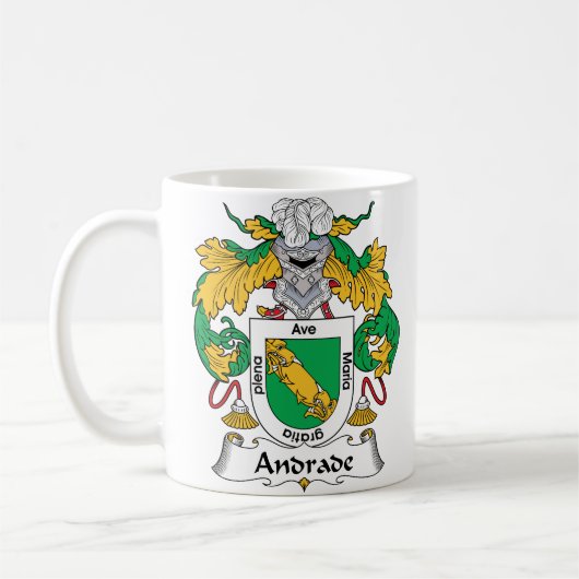 Andrade Family Crest Koffiemok (Links)