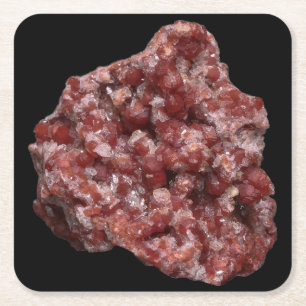 Andradiet Calciet en Granaat Geologisch Exemplaar Kartonnen Onderzetters