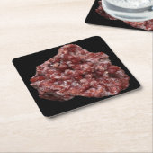 Andradiet Granaat en Calciet Cluster Onderzetter (Schuin)