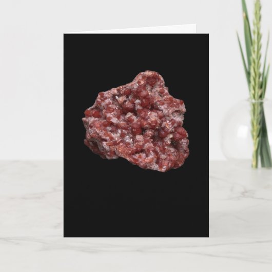 Andradiet Granaat en Calciet Cluster Tekst toevoeg Kaart (Voorkant)