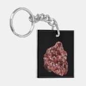 Andradietgranaat en Calcietcluster Sleutelhanger (Voorkant Links)