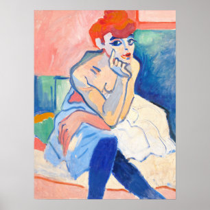 Andre Derain Vrouw in een Chemise Kunstprint Poster