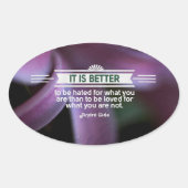 Andre Gide Inspirerend Quote "Wat je bent" Ovale Sticker (Voorkant)