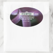 Andre Gide Inspirerend Quote "Wat je bent" Ovale Sticker (Tas)