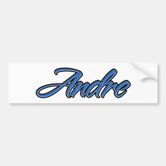 Andre Name blue Aufkleber Sticker Autoaufkleber (Voorkant)