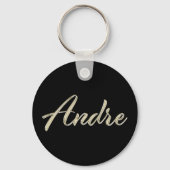 Andre Name whitegold Button Schlüsselanhänger Sleutelhanger (Voorkant)