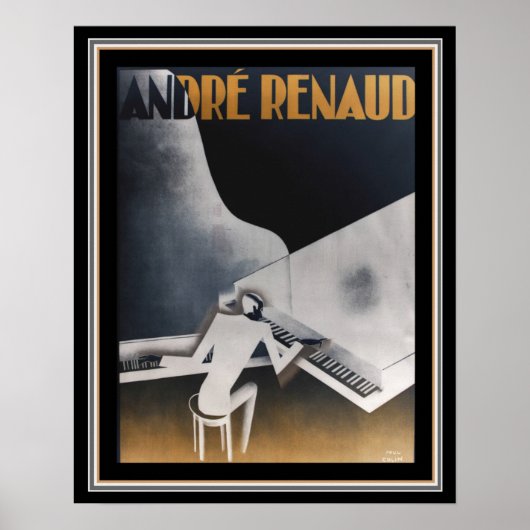 Andre Renaud Dual Pianos Deco Poster 16 x 20 (Voorkant)