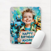 ANDRE ~ Speelgoed Robots ~ Mousepad Muismat (Met muis)