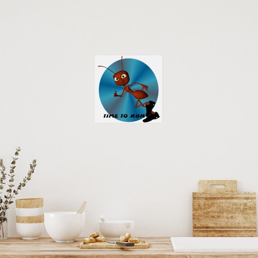 Andre the Ant Running Poster (Keuken)