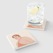 Andre the Giant Stenen Onderzetter (Zijkant)