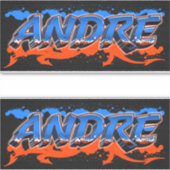 Andre Vorname Name Graffiti Aufkleber Sticker (Voorkant)
