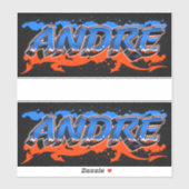 Andre Vorname Name Graffiti Aufkleber Sticker (Vel)