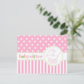 Andrea Babysitter Briefkaart (Staand voorkant)