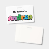 Andrea Badge (Voor- en achterkant)