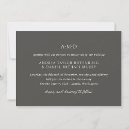 Andrea Brown Elegant Wedding Kaart