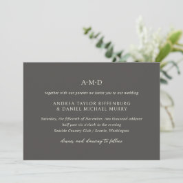 Andrea Brown Elegant Wedding Kaart