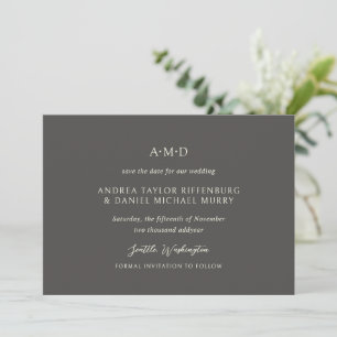Andrea Brown Elegant Wedding Save The Date