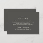 Andrea Brown Elegante Trouwkaart Informatiekaartje (Voorkant / Achterkant)